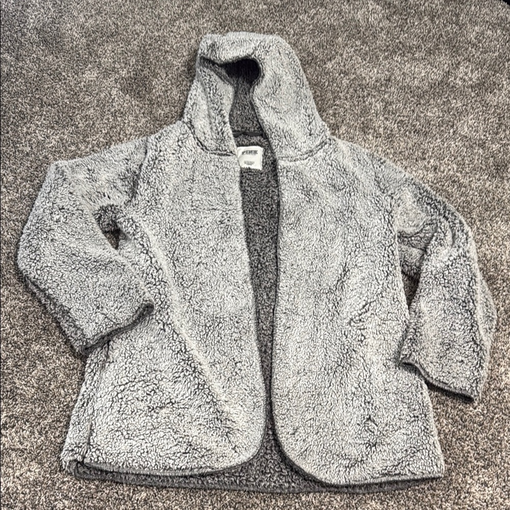 PINK Victoria's Secret Fuzzy Gray Jacket